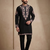 Mens designer black kurta pyjama set