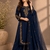 Cotton cambric straight kurti-pant-dupatta set