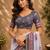grey printed chanderi cotton ready to wear saree with unstitched blouse
