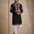 Mens designer black kurta pyjama set