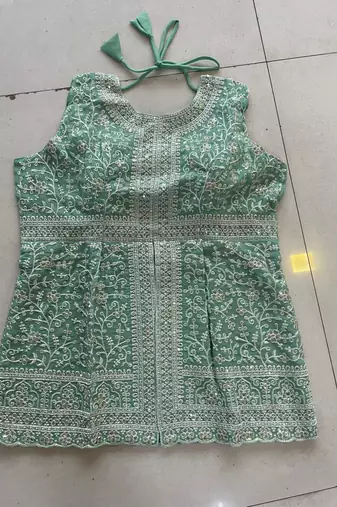Pista faux georgette readymade sharara salwar suit- Full Stitched free size