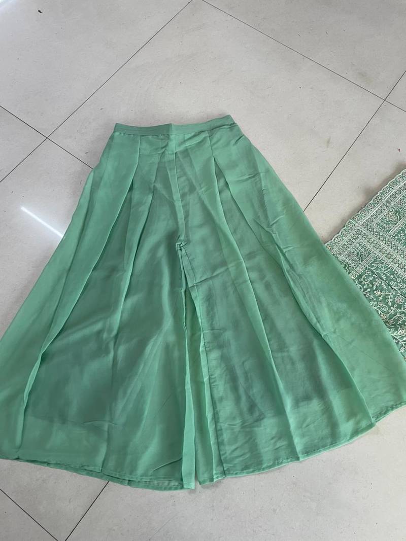 Pista faux georgette readymade sharara salwar suit- Full Stitched free size