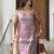 Purple embroidered silk kurta set for women