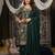 Green embroidered chiffon kurta set for women