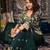 Green embroidered chiffon kurta set for women