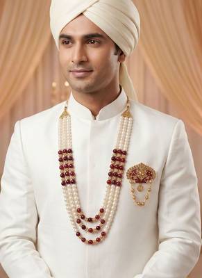 Groom mala and brooch set 6