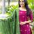 Rani-pink zari work kanchi cotton kurta set for women