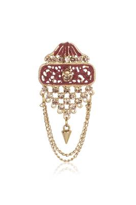   groom sherwani necklace moti mala layered for wedding | groom mala with brooch set 3
