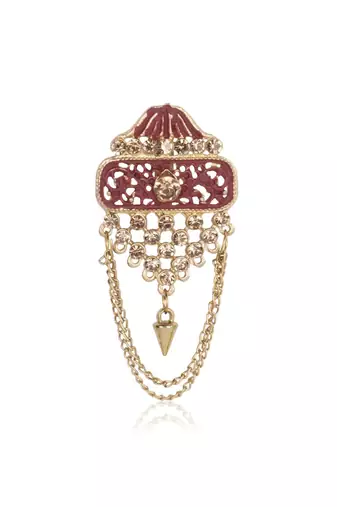   groom sherwani necklace moti mala layered for wedding | groom mala with brooch set