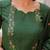 Green embroidered work kanchi cotton kurta set for women