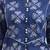 Navy blue floral printed cotton stitched co-ord set with pants for women