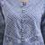 Grey floral printed cotton stitched co-ord set with pants for women
