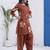 Brown floral printed cotton stitched co-ord set with pants for women