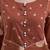 Brown floral printed cotton stitched co-ord set with pants for women