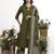 Green plain cotton stitched anarkali kurta set with dupatta for women