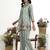 Green floral printed cotton stitched co-ord set with pants for women