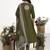 Green plain cotton stitched anarkali kurta set with dupatta for women