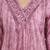 Purple floral printed cotton stitched co-ord set with pants for women