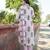 Pink floral printed cotton stitched straight kurta set with dupatta for women