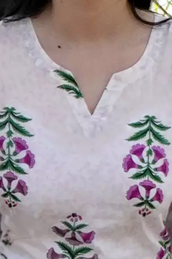Pink floral printed cotton stitched straight kurta set with dupatta for women
