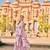 Pink floral printed cotton stitched straight kurta set with dupatta for women