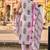 Pink floral printed cotton stitched straight kurta set with dupatta for women
