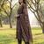 Black floral printed cotton stitched straight kurta set with dupatta for women