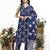 Navy blue floral printed cotton stitched a-line kurta set with dupatta for women