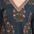 Teal floral printed cotton stitched anarkali kurta set with dupatta for women