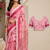 pink printed chanderi cotton ready to wear saree with unstitched blouse