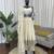 Ivory colour chinon silk anarkali koti set with dupatta