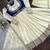 Ivory colour chinon silk anarkali koti set with dupatta