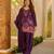 Purple heavy rayon thread work farshi suit set