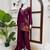 Purple heavy rayon thread work farshi suit set