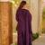 Purple heavy rayon thread work farshi suit set