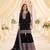 Black heavy chinon sequins embroidered sharara suit set