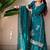 Teal blue colour fox georgette embroidered gharara suit set