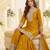 Yellow heavy chinon sequins embroidered sharara suit set