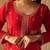 Red colour fox georgette embroidered gharara suit set