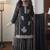 Black colour fox georgette embroidered gharara suit set