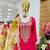 Pink colour designer chinon embroidered suit set