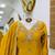 Yellow chinon silk embroidered sharara suit set