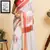 white printed chanderi cotton ready to wear saree with unstitched blouse