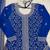 Blue colour faux georgette embroidered palazzo suit set