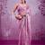 Rose colour soft burberry silk mirror work saree with blouse