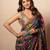 Multi colour patola print georgette saree with swarovski work
