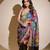 Multi colour patola print georgette saree with swarovski work