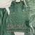 Sage green colour designer fendy embroidered kurti plazzo set with cut work dupatta