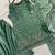 Sage green colour designer fendy embroidered kurti plazzo set with cut work dupatta
