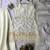 Off white colour designer fendy embroidered kurti plazzo set with cut work dupatta